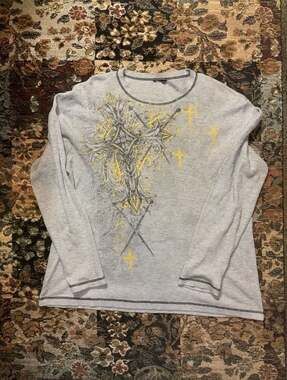Sick affliction style thermal long sleeve shirt XL